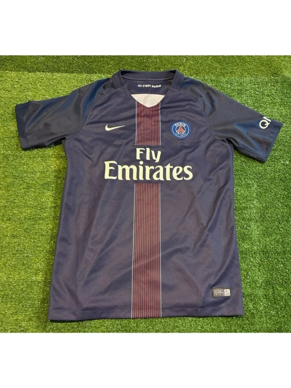 Paris St Germain jersey youth XL nike 2016 2017 authentic fly emirates dri fit